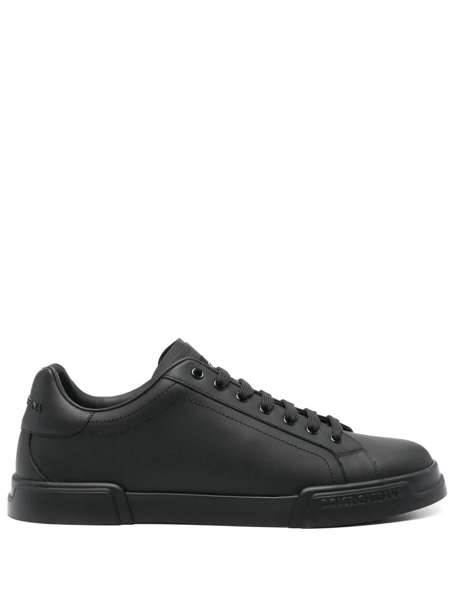 Sneakers Dolce &amp; Gabbana 'Portofino' negri din piele 'Portofino Light' - Img 8