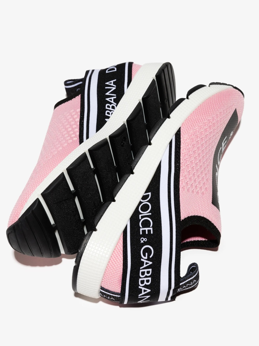 Sneakers Dolce &amp; Gabbana roz din material textil - Img 3
