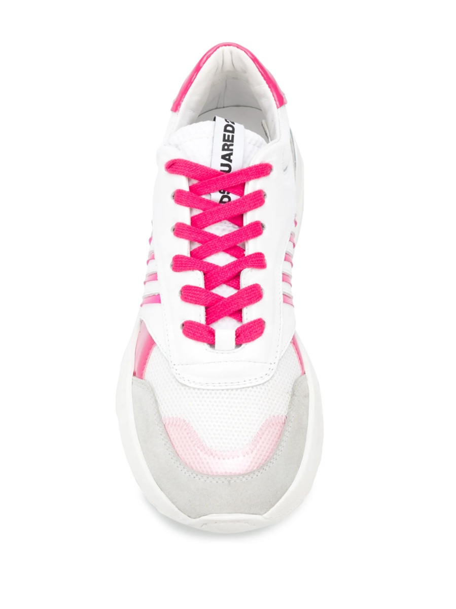 Sneakers DSQUARED2 albi din piele - Img 4