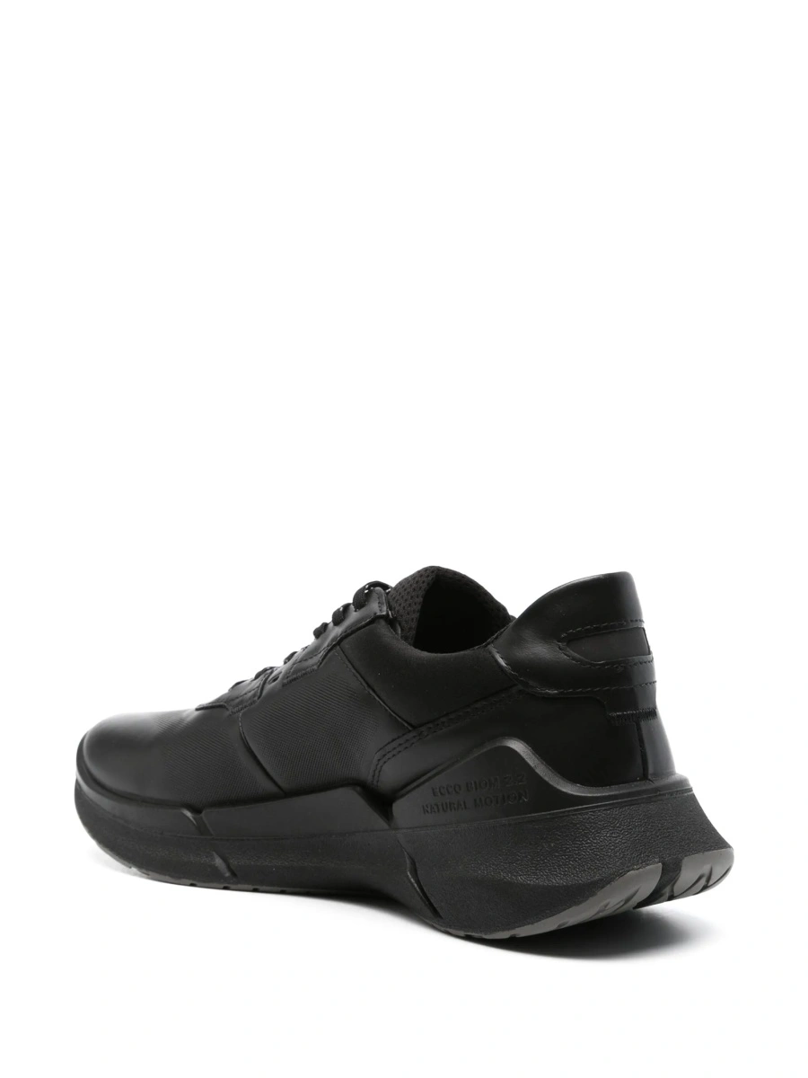 Sneakers ECCO negri din piele si material textil - Img 3