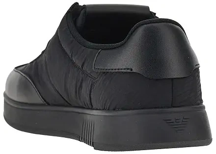 Sneakers Emporio Armani negri din nylon si piele - Img 3