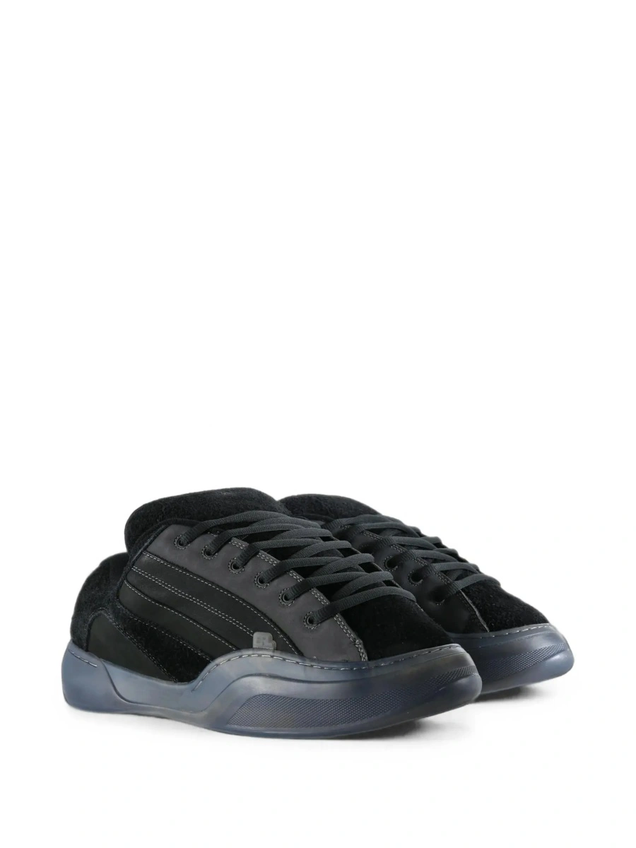 Sneakers ERL negri din piele intoarsa 'Quad Vamp' - Img 5