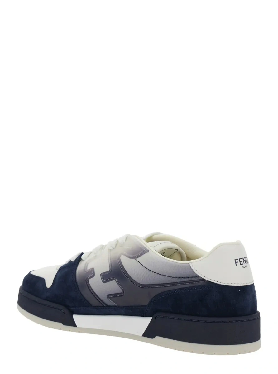 Sneakers Fendi albastri din piele intoarsa - Img 3