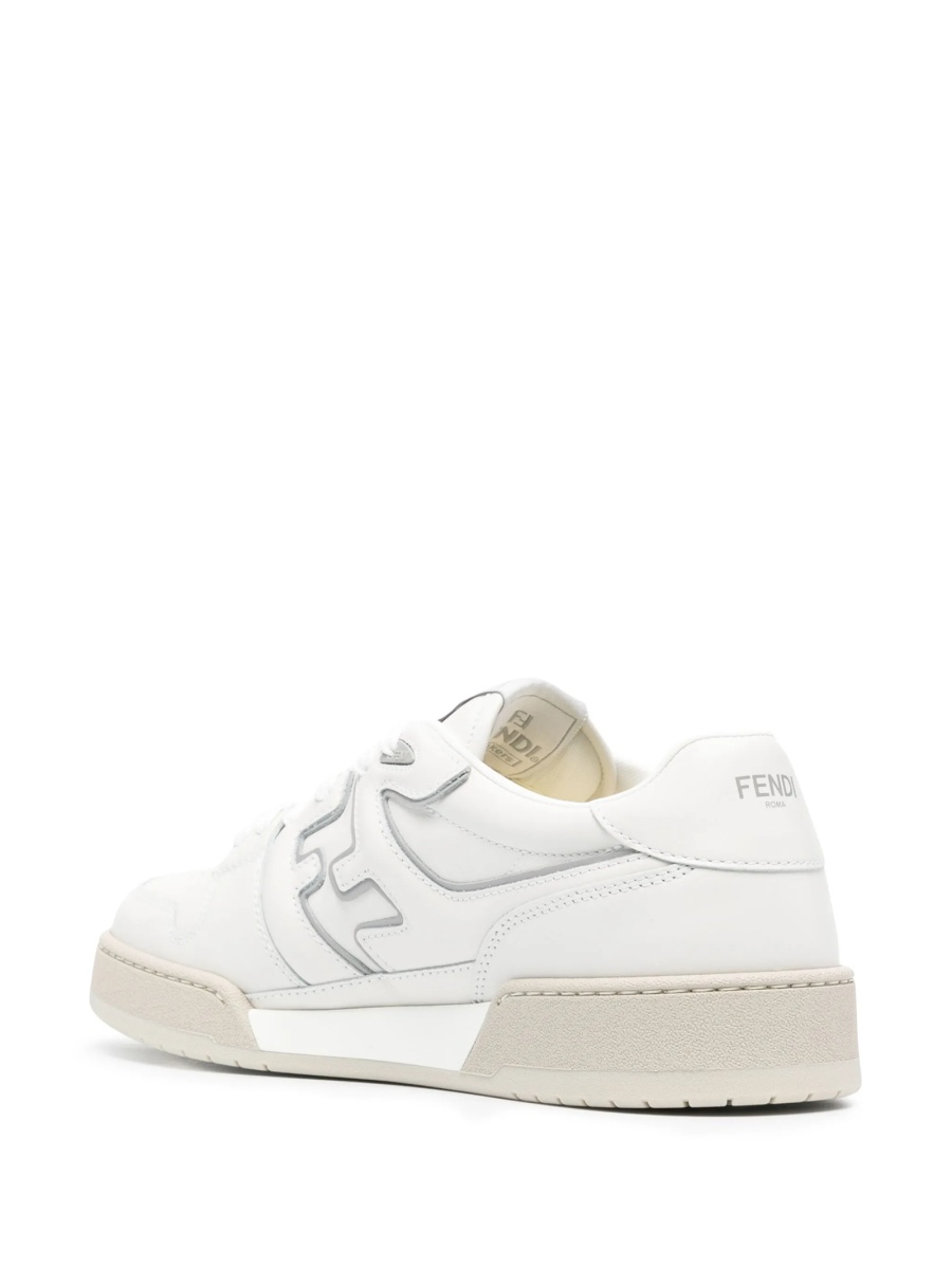 Sneakers Fendi albi din piele - Img 7