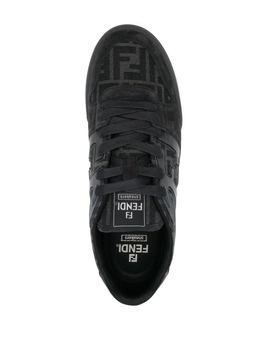 Sneakers Fendi gri din piele 'Match' - Img 7