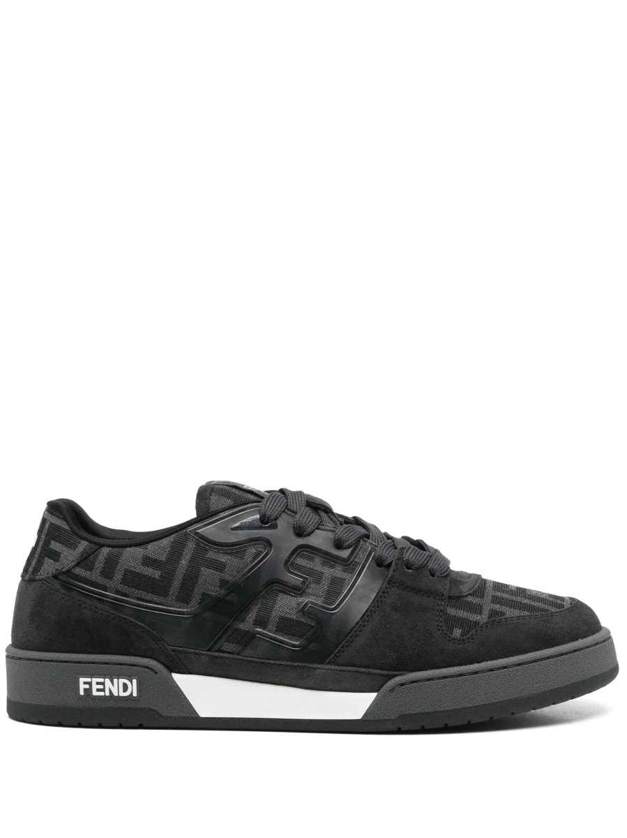 Sneakers Fendi gri din piele 'Match' - Img 8