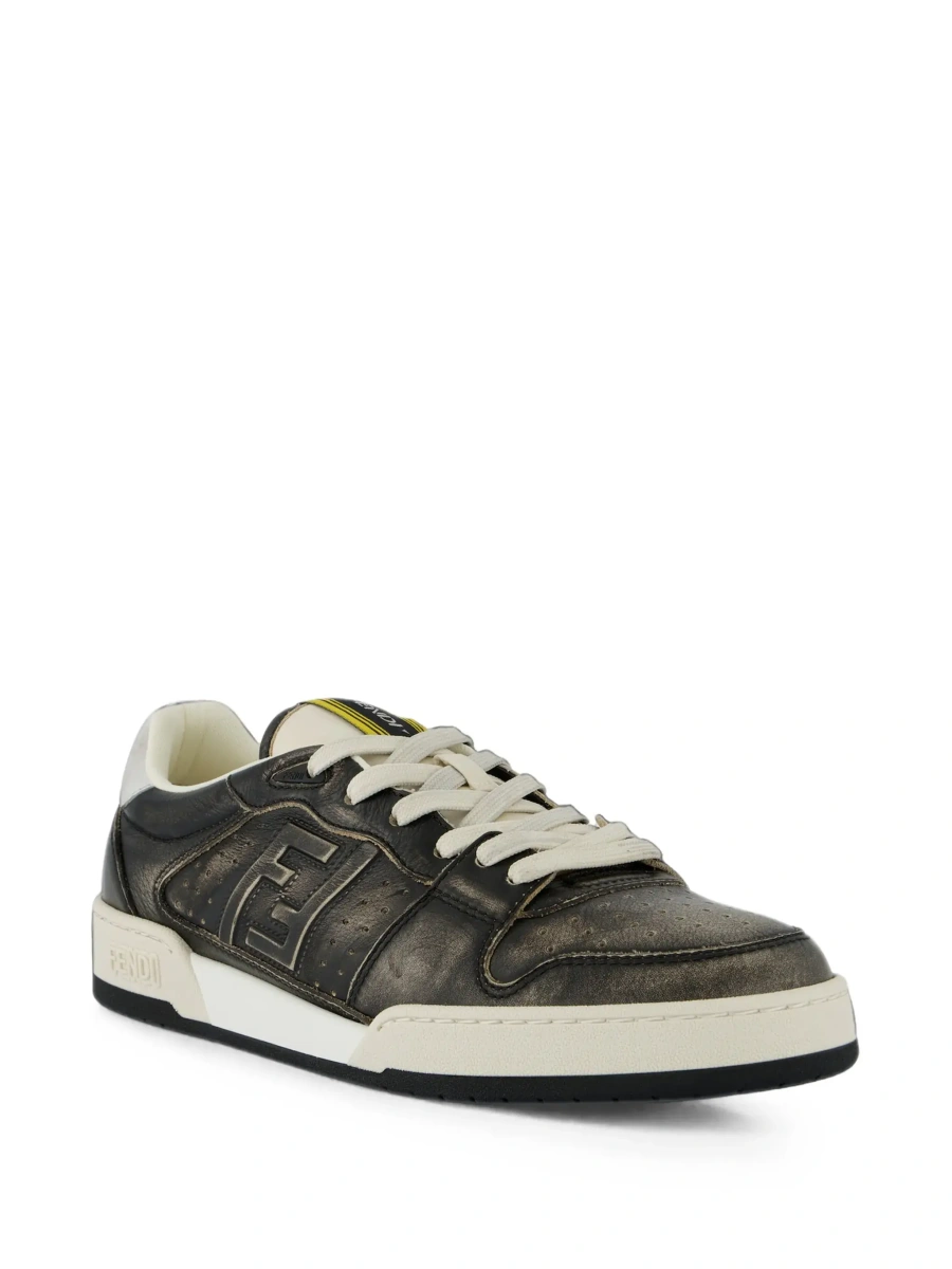 Sneakers Fendi gri din piele - Img 5