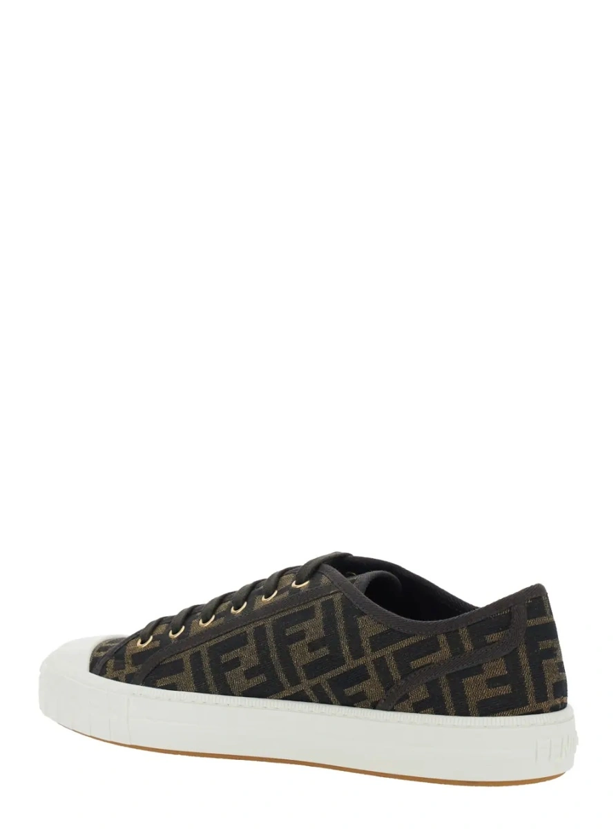 Sneakers Fendi maro din tesatura - Img 3