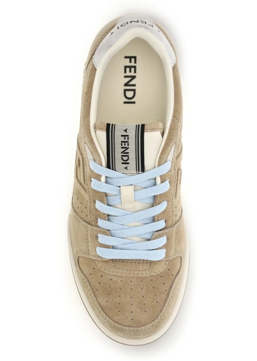 Sneakers Fendi multicolor din piele intoarsa - Img 4