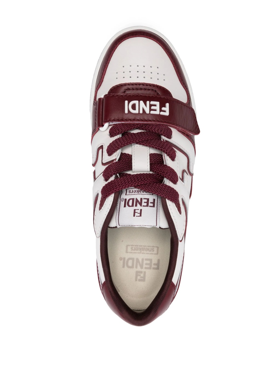 Sneakers Fendi rosii din piele - Img 4