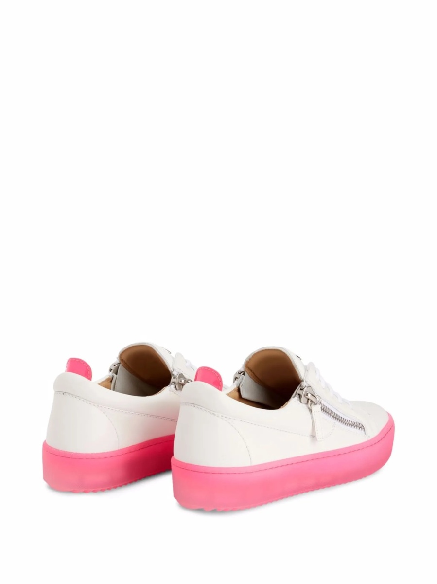 Sneakers Giuseppe Zanotti albi din piele - Img 3