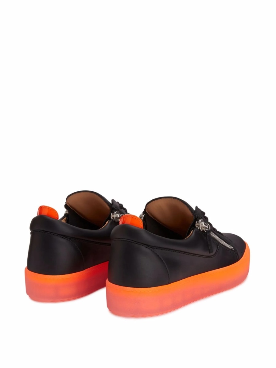 Sneakers Giuseppe Zanotti negri din piele - Img 3