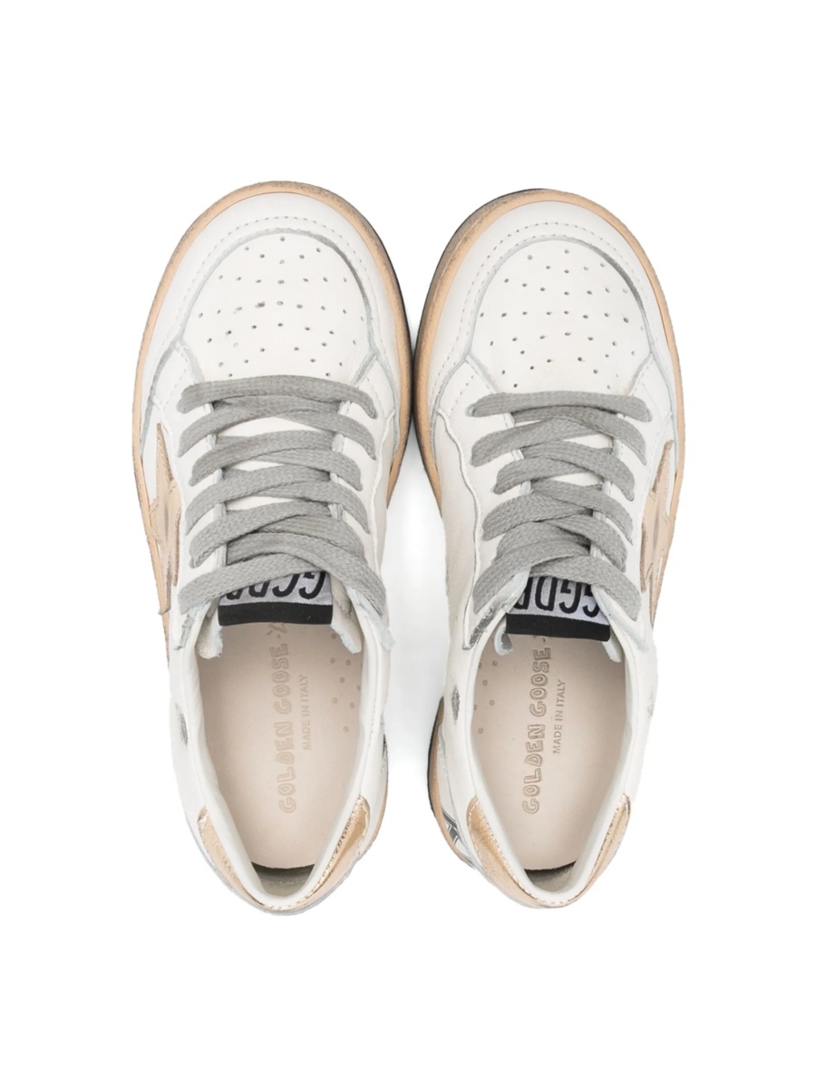 Sneakers Golden Goose albi din piele - Img 3