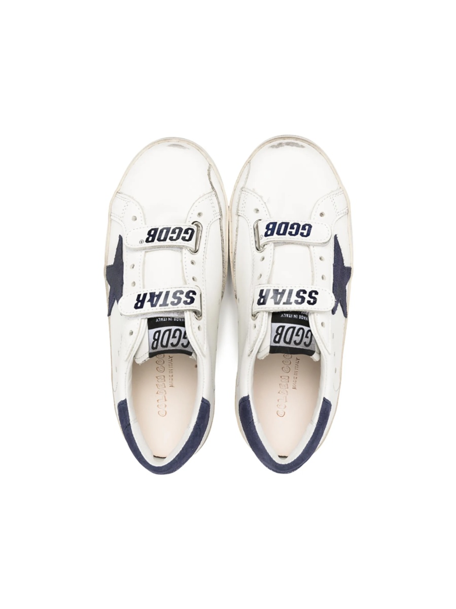 Sneakers Golden Goose albi din piele - Img 3