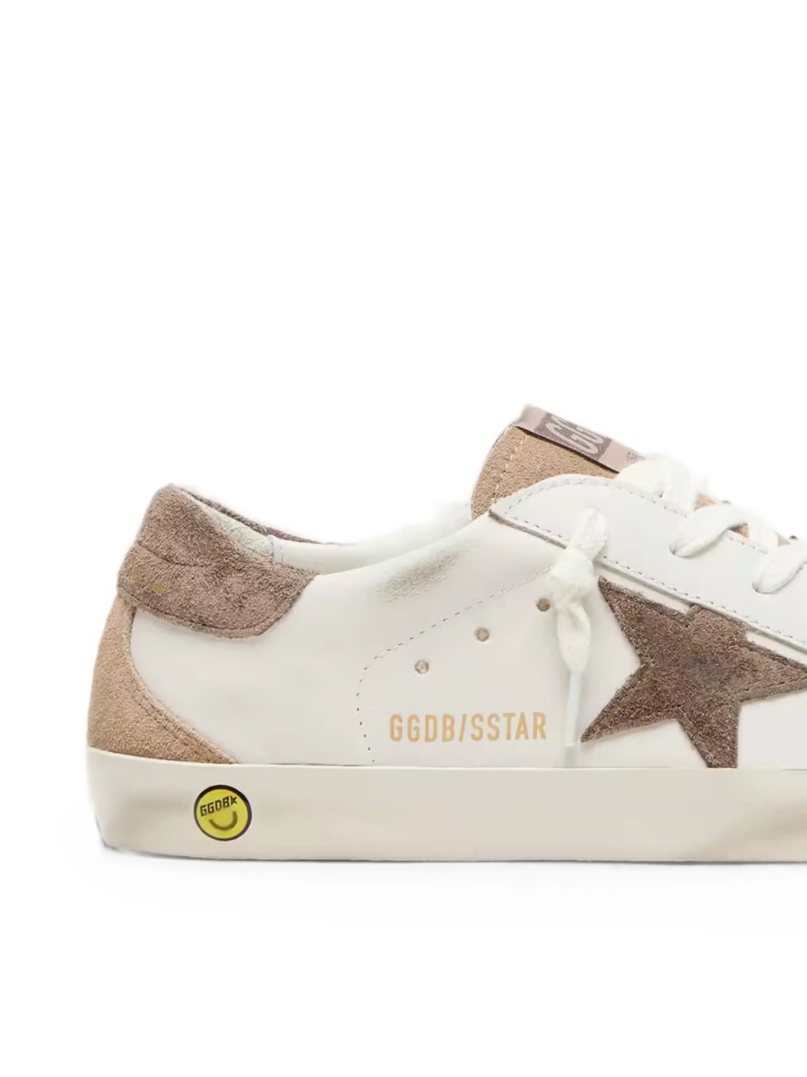 Sneakers Golden Goose albi din piele - Img 4