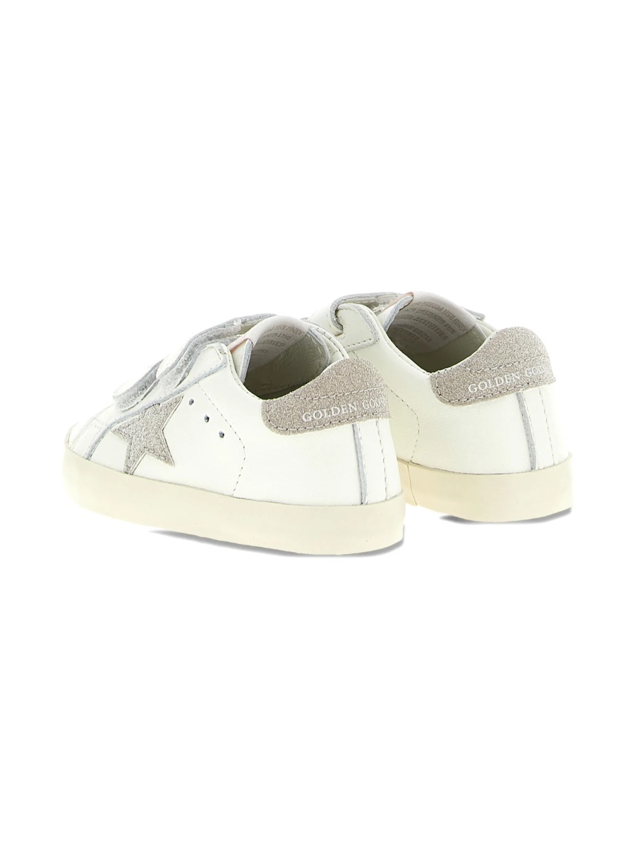 Sneakers Golden Goose albi din poliuretan si piele - Img 2