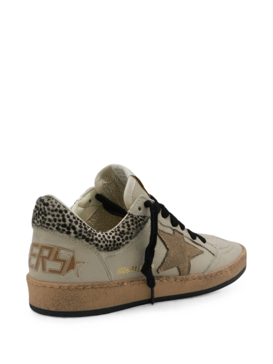 Sneakers Golden Goose ball star neutri din piele - Img 3