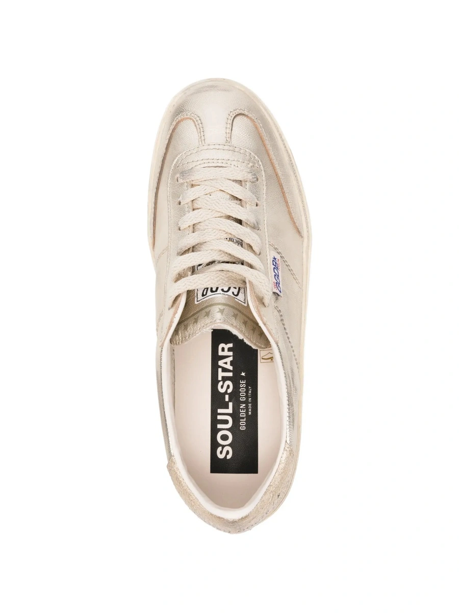 Sneakers Golden Goose gri din piele 'Soul-Star' - Img 7