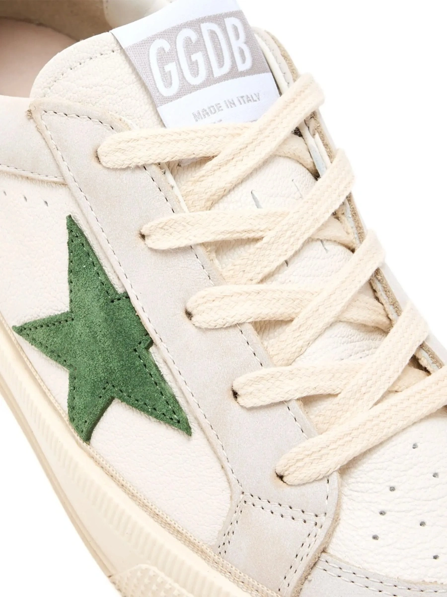 Sneakers GOLDEN GOOSE KIDS albi din piele 'May' - Img 7