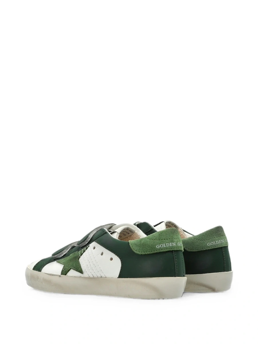 Sneakers GOLDEN GOOSE KIDS albi din piele 'Old School' - Img 6