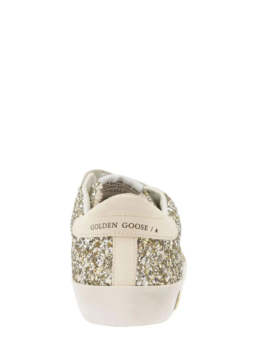 Sneakers GOLDEN GOOSE KIDS albi din tesatura tehnica - Img 4