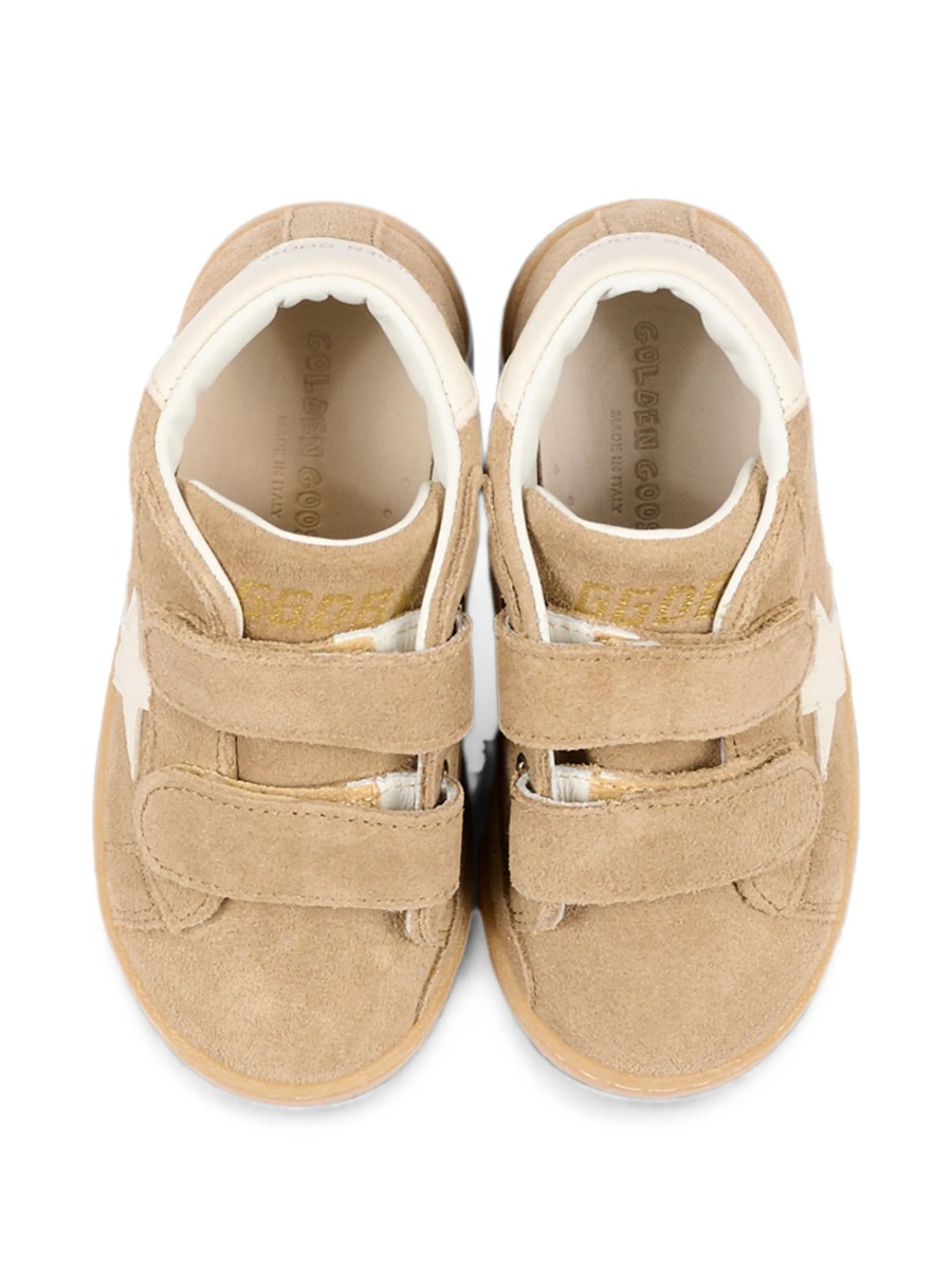 Sneakers Golden Goose neutri din piele intoarsa - Img 3