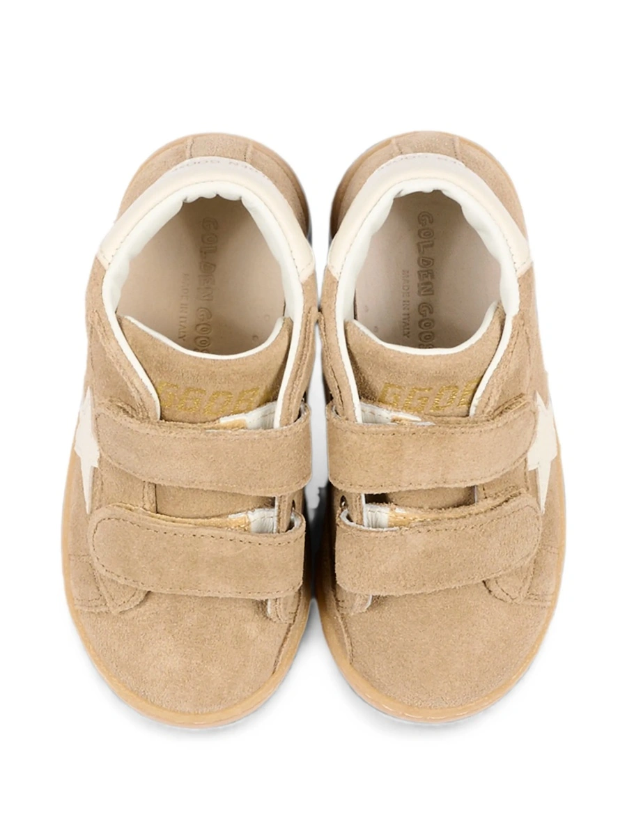 Sneakers Golden Goose neutri din piele intoarsa - Img 3