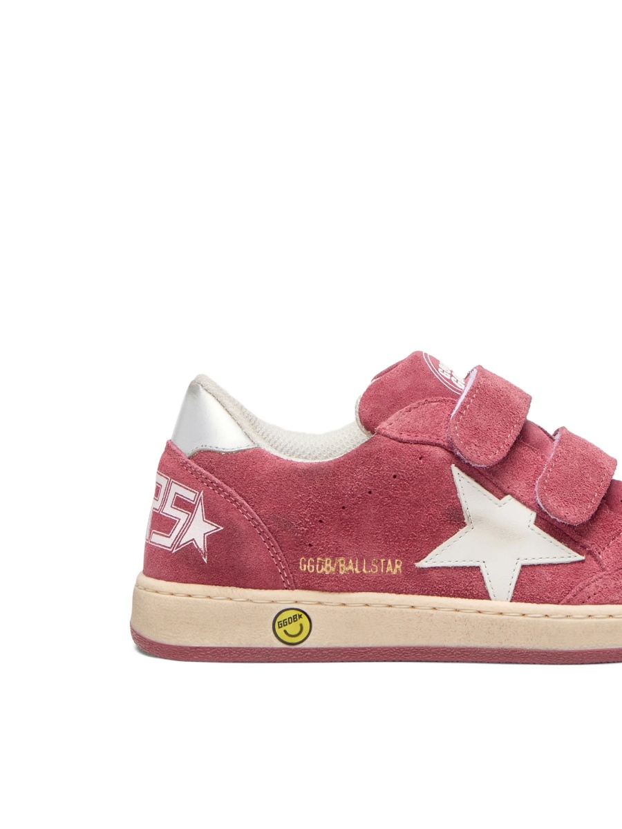 Sneakers Golden Goose rosii din piele intoarsa - Img 5