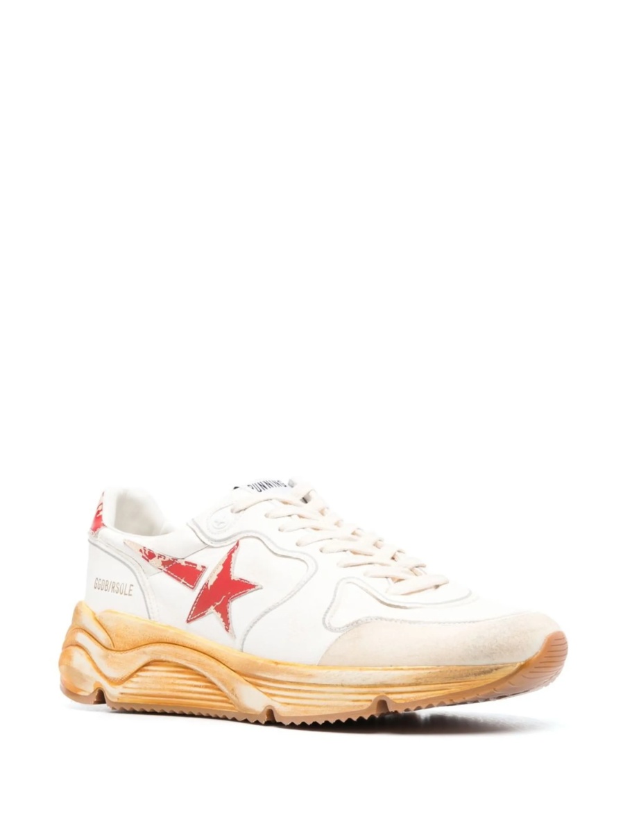 Sneakers Golden Goose star albi din piele - Img 2