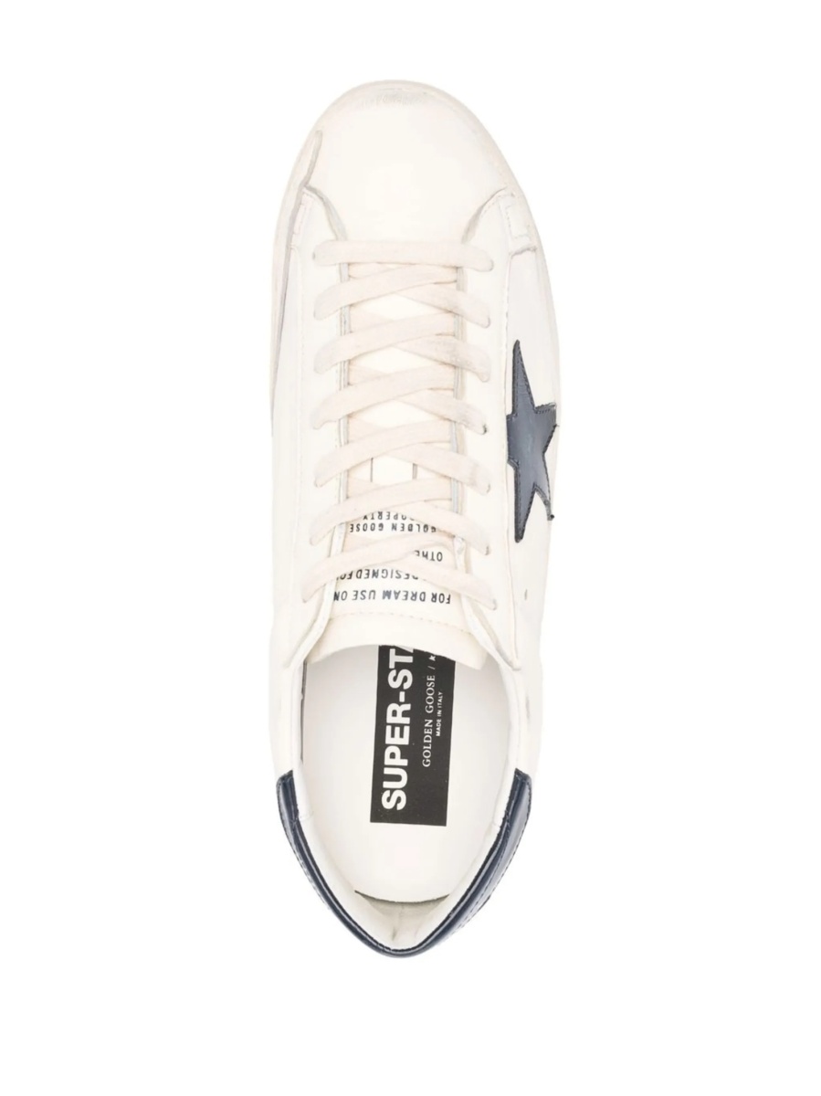 Sneakers Golden Goose star neutri din piele - Img 4