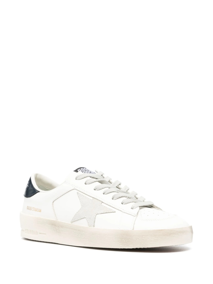 Sneakers Golden Goose star neutri din piele - Img 2