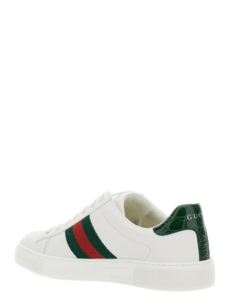 Sneakers Gucci 'Ace' albi din piele - Img 3