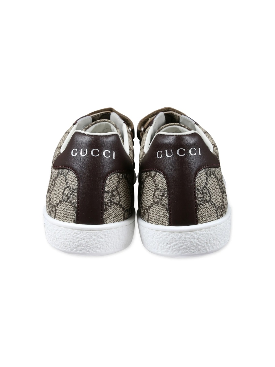 Sneakers Gucci neutri din material textil si rasina poliuretanica - Img 4