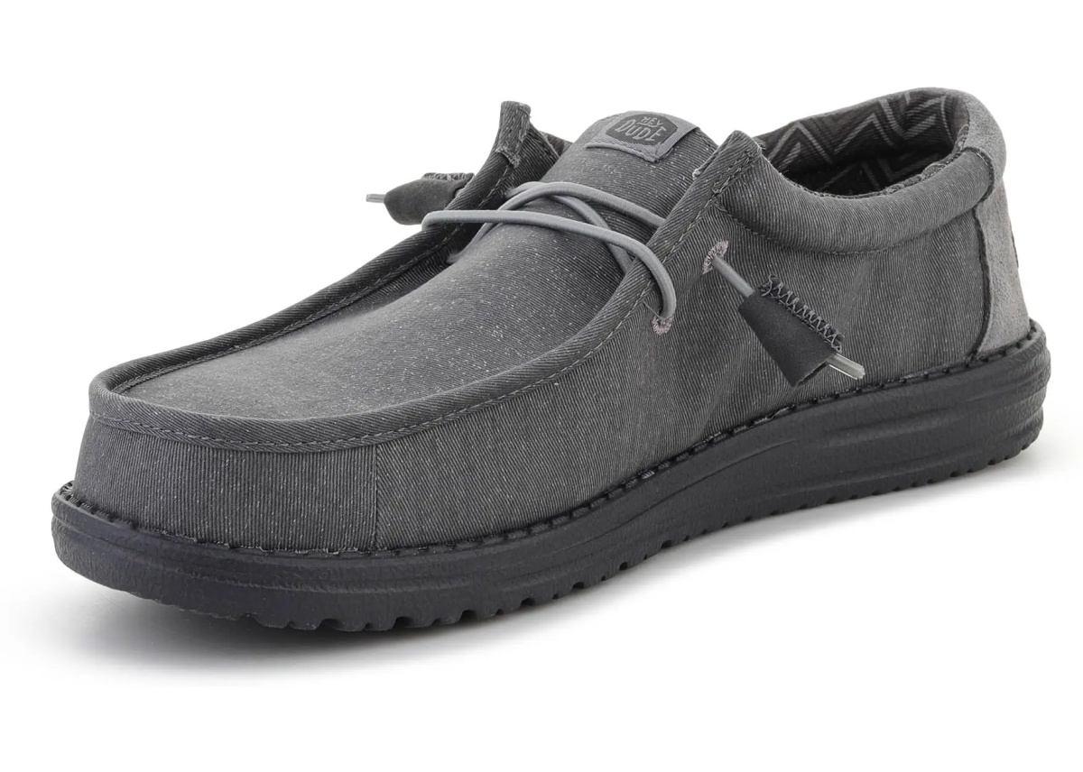 Sneakers HEYDUDE WALLY STRETCH CANVAS BLOCK GRANITE GREY/MULTI - Img 3