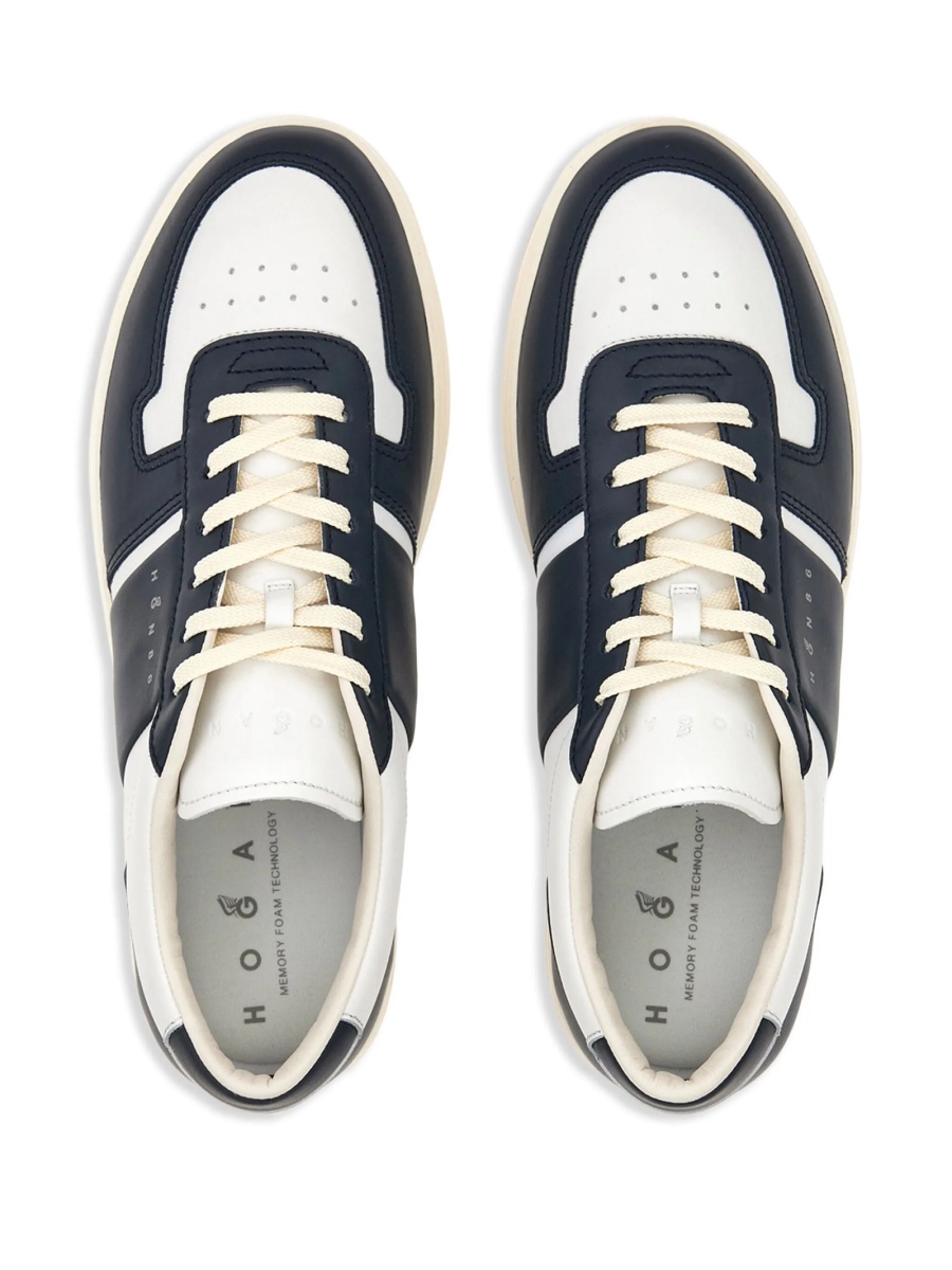 Sneakers Hogan albi din piele - Img 5