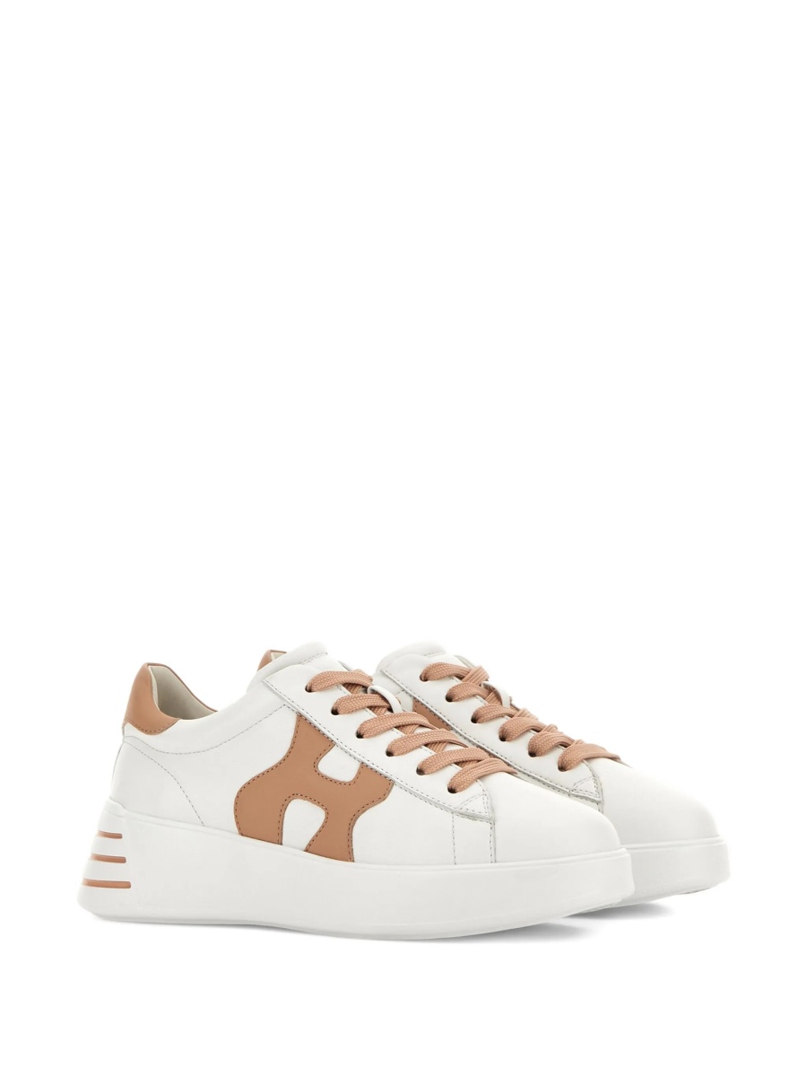Sneakers Hogan albi din piele - Img 2