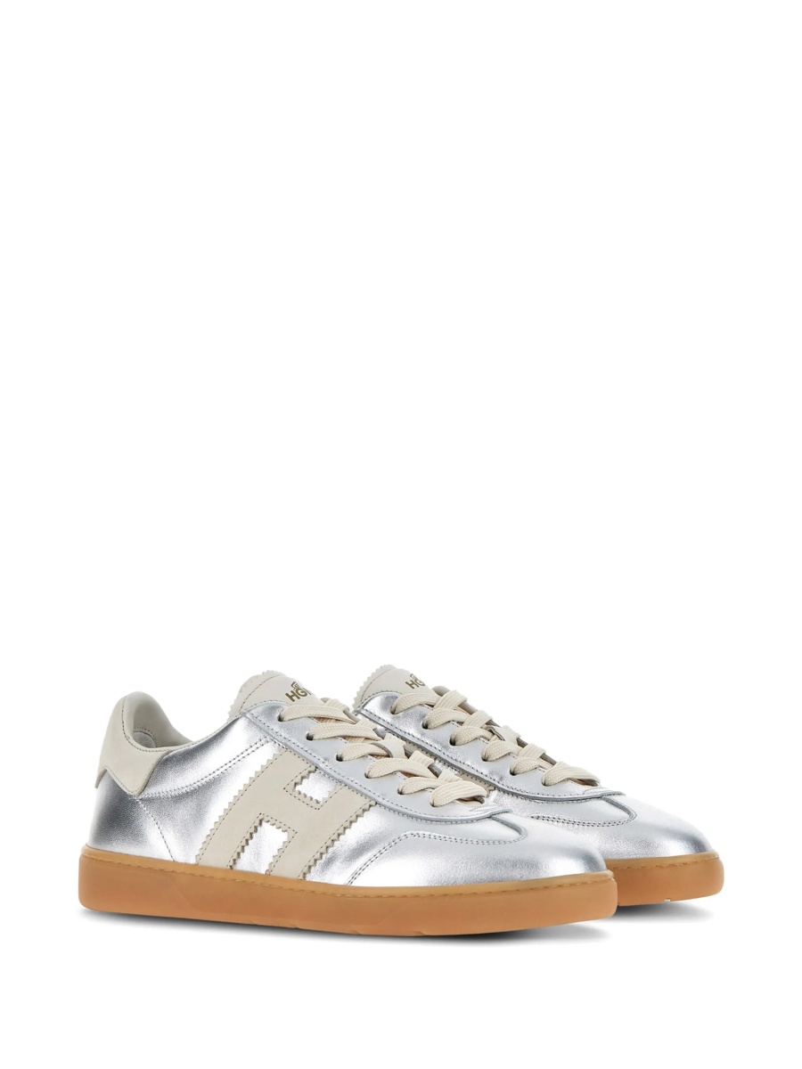 Sneakers Hogan argintii din piele - Img 2