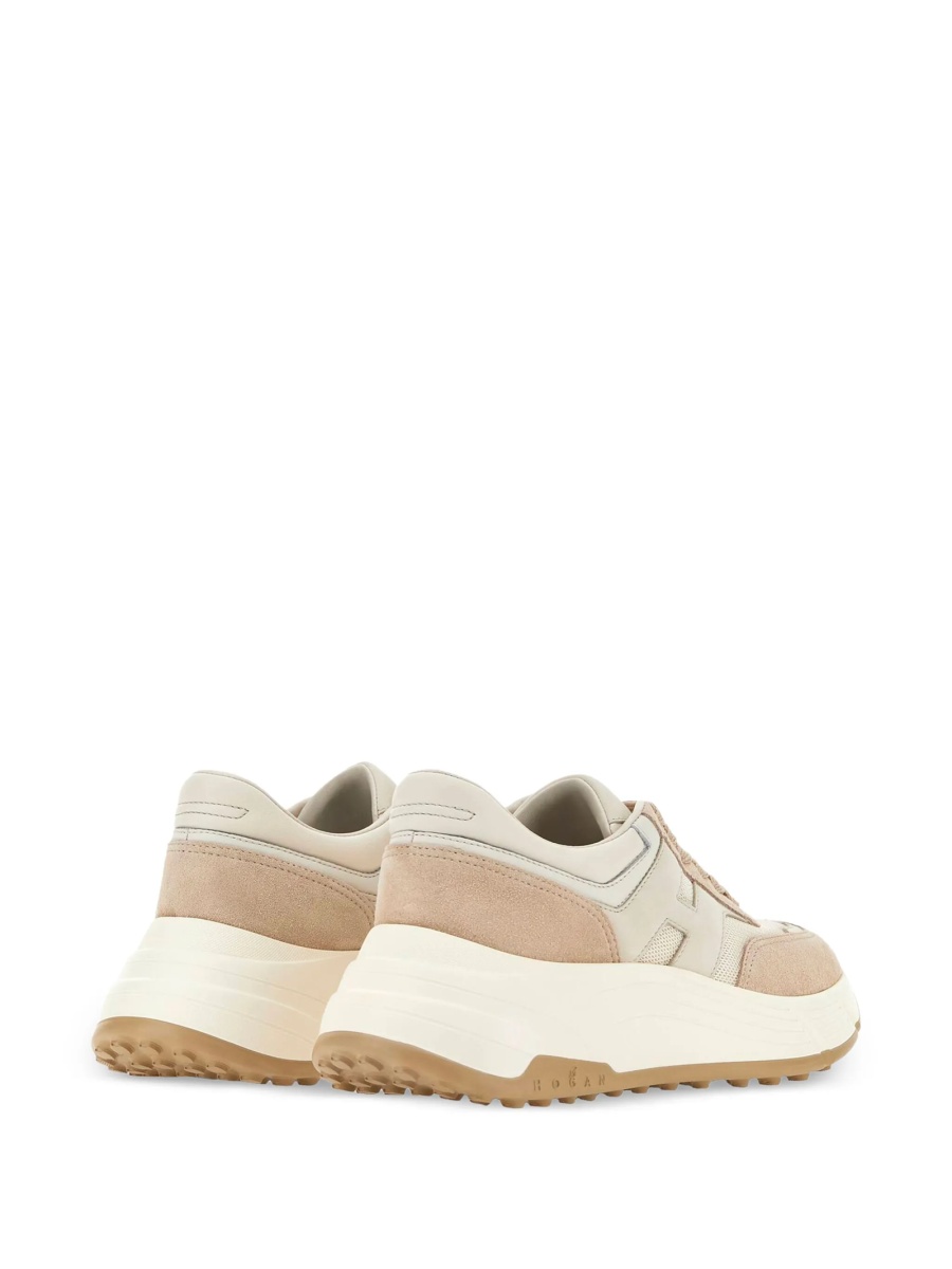 Sneakers Hogan neutri din piele intoarsa si piele - Img 3