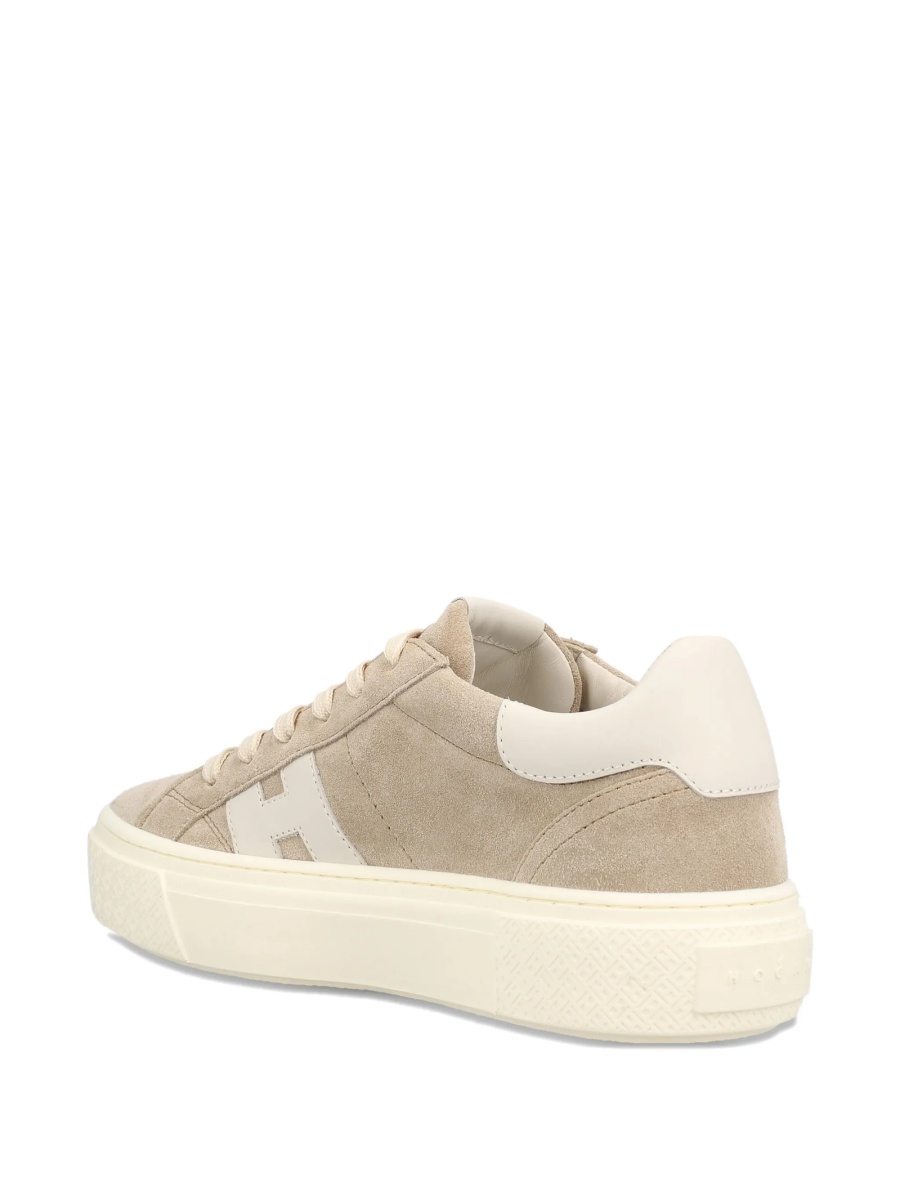 Sneakers Hogan neutri din piele intoarsa - Img 3