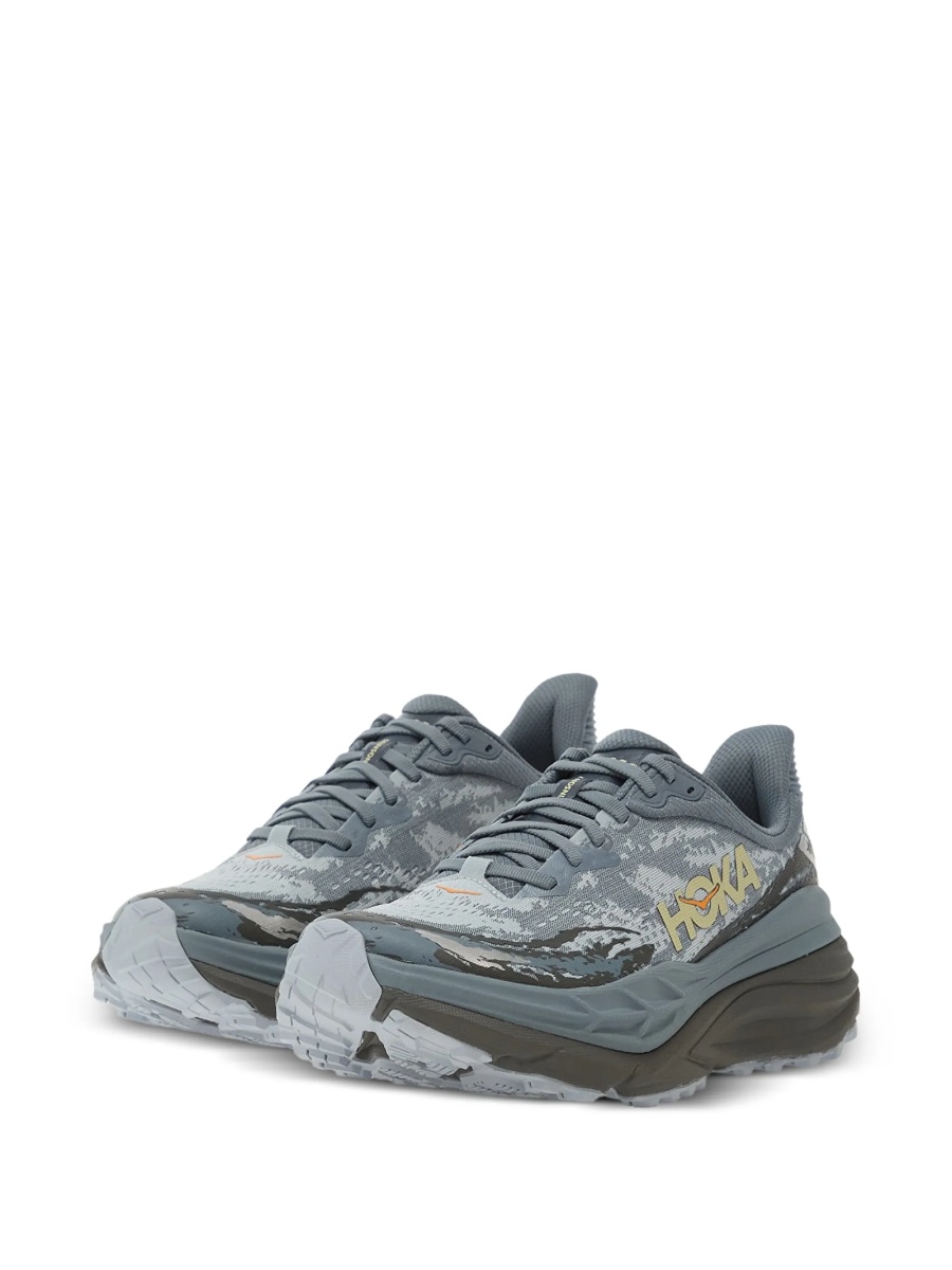 Sneakers Hoka One One albastri din material textil - Img 2