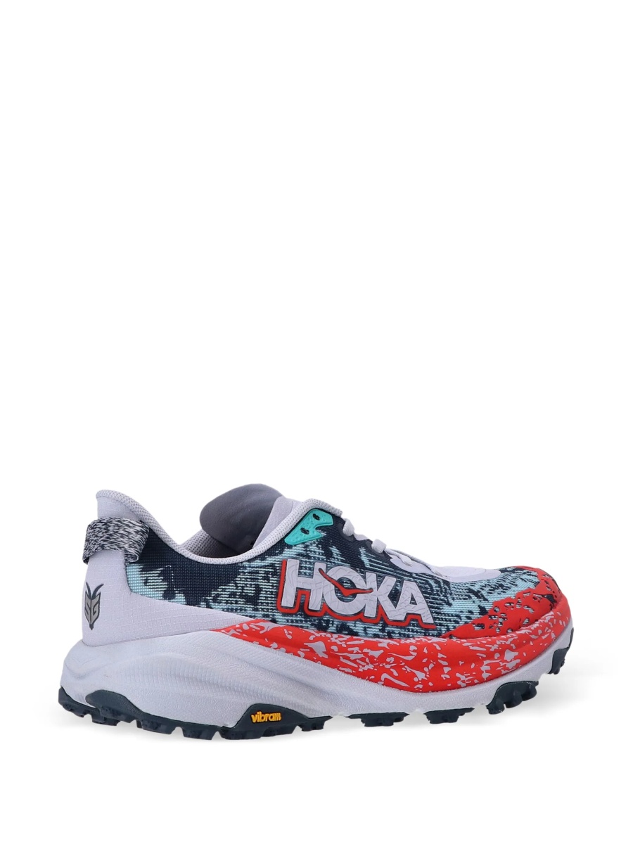 Sneakers Hoka One One albi din material textil - Img 4