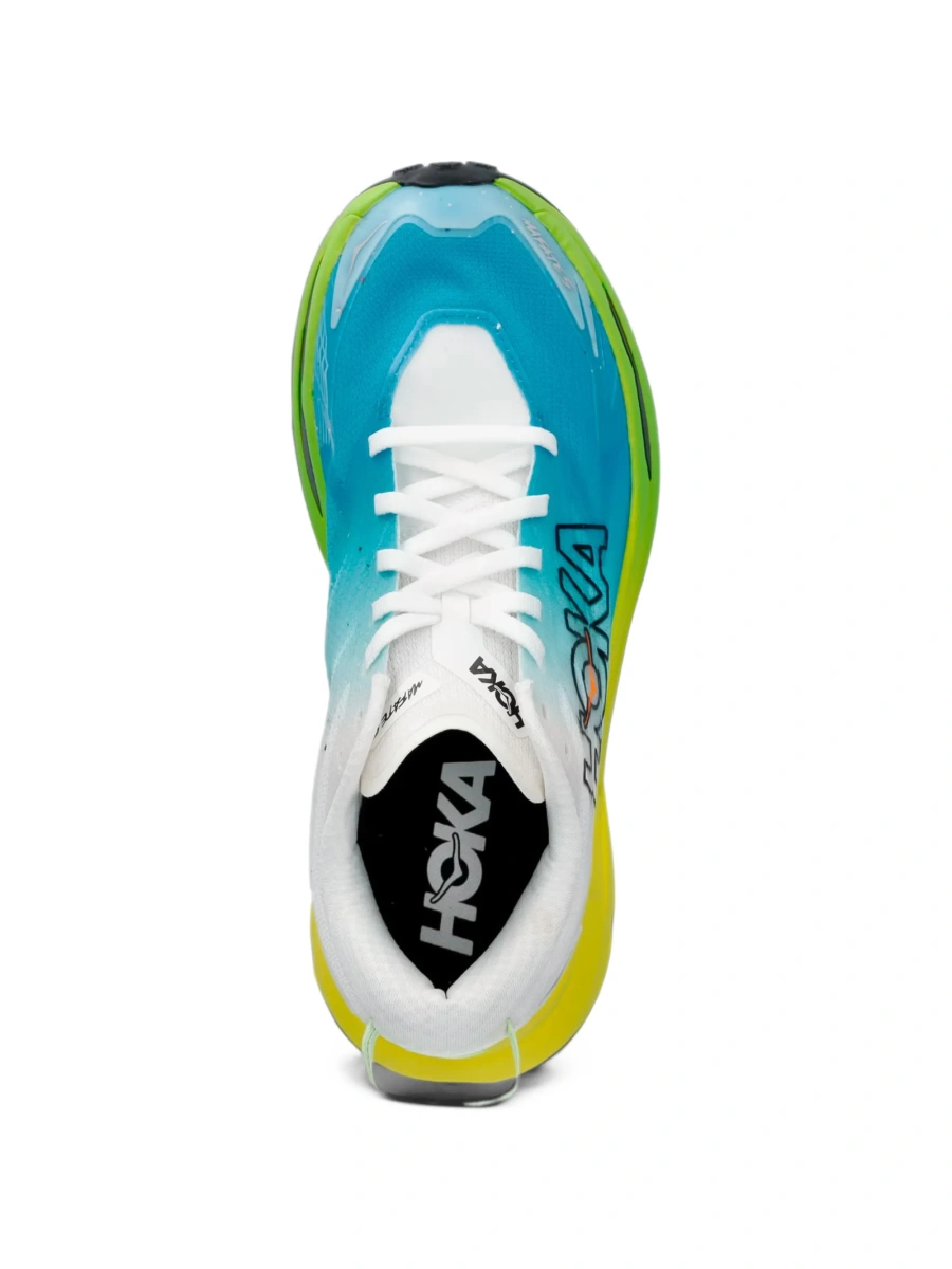 Sneakers Hoka One One albi din material textil - Img 3