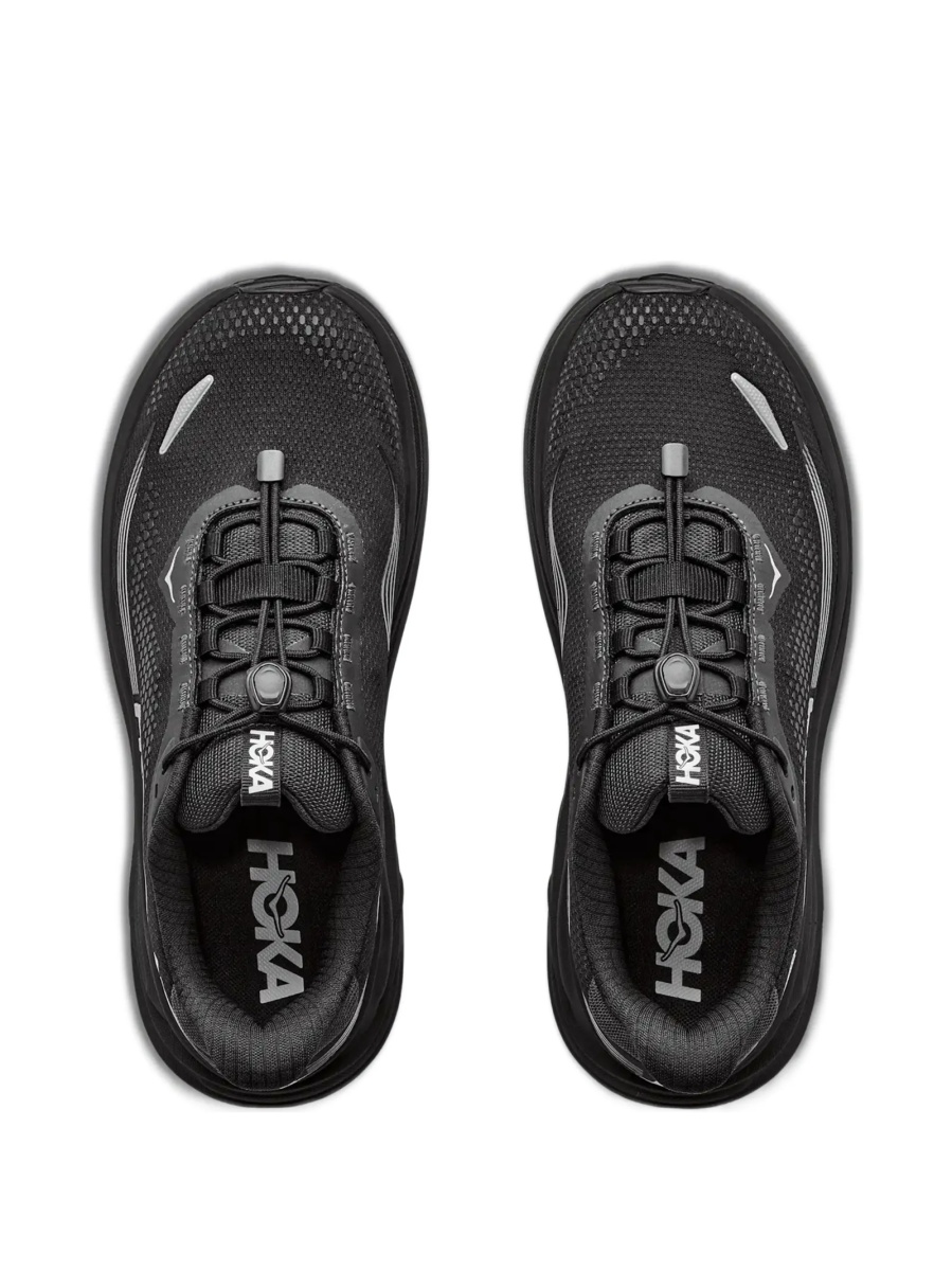 Sneakers Hoka One One negri din material textil - Img 4