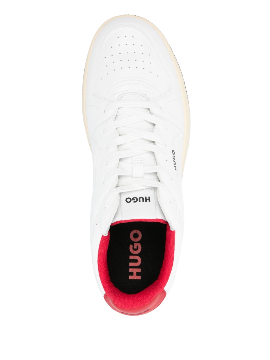 Sneakers Hugo Boss albi din material textil si poliuretan - Img 4