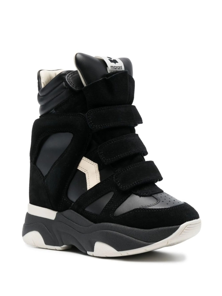 Sneakers Isabel Marant negri din piele - Img 2