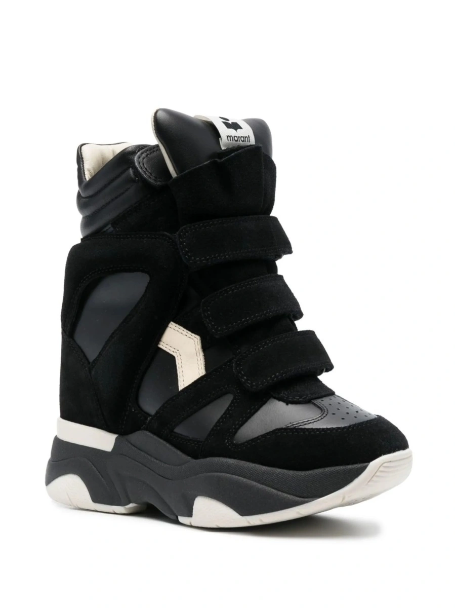 Sneakers Isabel Marant negri din piele - Img 2
