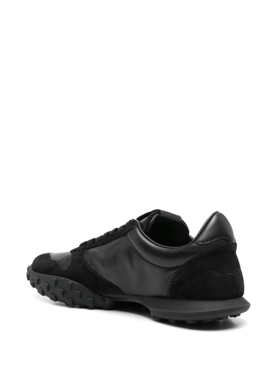 Sneakers Jil Sander negri din piele intoarsa si piele - Img 3