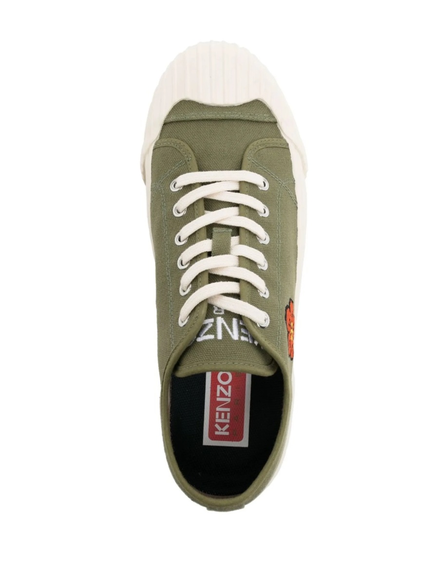 Sneakers Kenzo verzi din material textil - Img 4