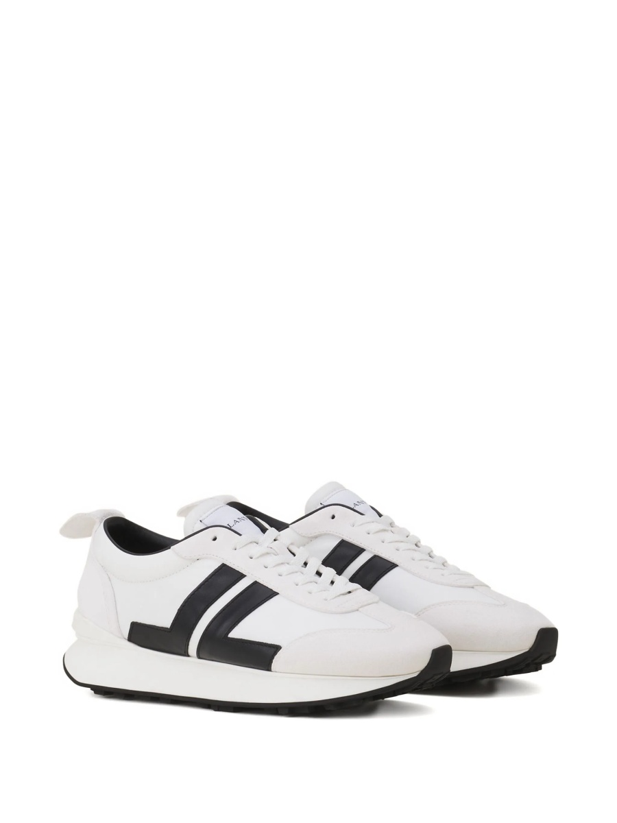 Sneakers Lanvin albi din bos taurus si poliamida - Img 2