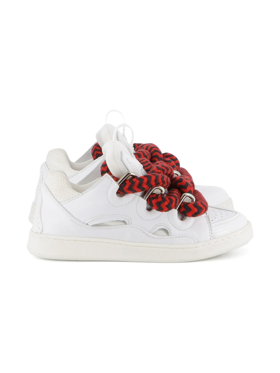 Sneakers Lanvin albi din fibre si piele - Img 5